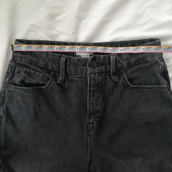 Good American 90s Loose Fit Straight Leg Trouser Jeans Black191 Size 26 (2) - Picture 12 of 14